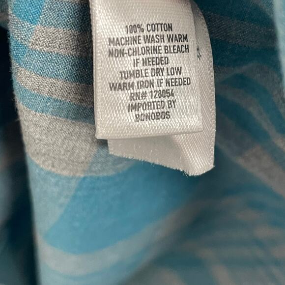 Bonobos Slim Fit Pure Cotton Long Sleeve Button Down Gray Blue Plaid Mens XL - Picture 5 of 6